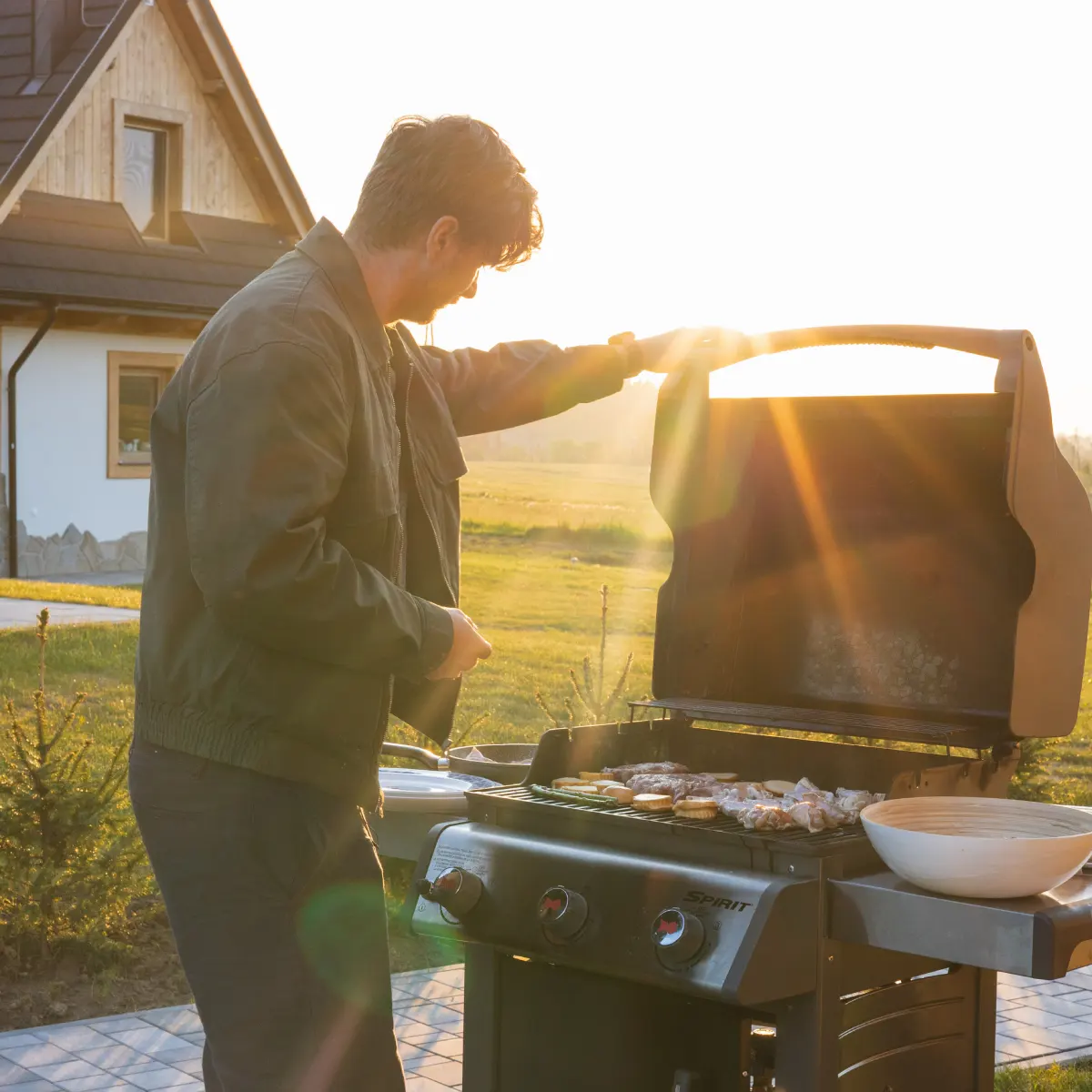 Grill przy domku w Jagodowej Osadzie